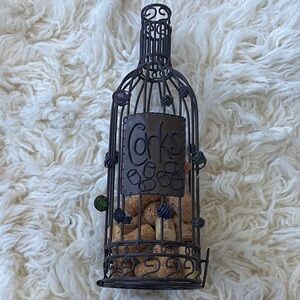 Decorative Metal Wine Cork Holder